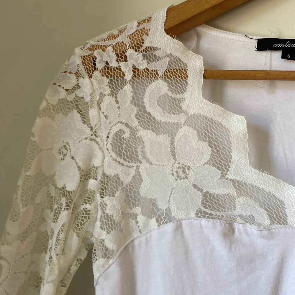 Lacey white long sleeve shirt - Picture 5 of 14